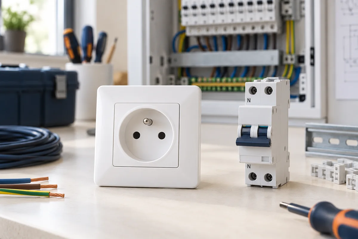 Une protection de circuit modulaire et une prise électrique française